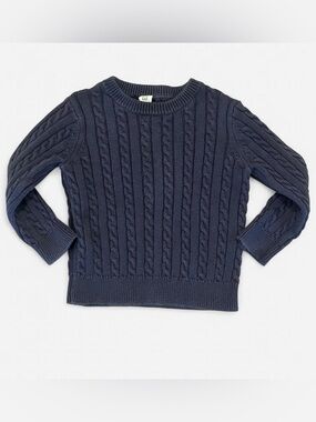 Girls BabyGap Navy Cable Knit Sweater